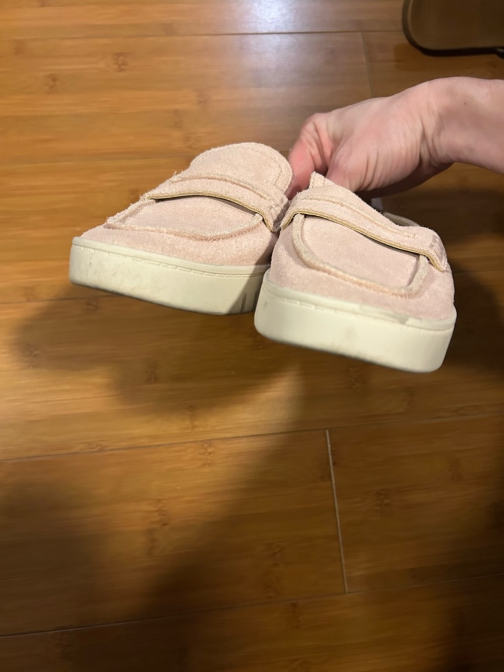 Vionic Pale Pink Suede Penny Loafers - Picture 6 of 6